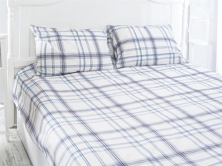 Axel Ușor De Călcat Single Set Lenjerie De Pat 160x220 cm Bleumarin