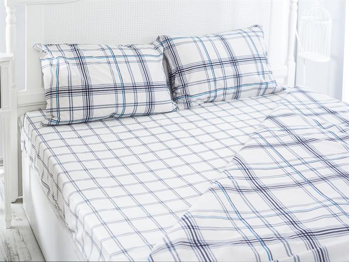 Axel Ușor De Călcat Single Set Lenjerie De Pat 160x220 cm Bleumarin