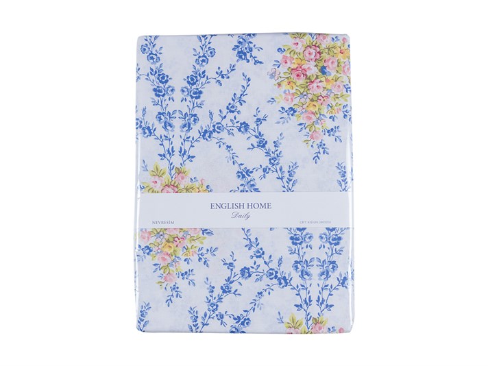 azur Cu Bumbac Double Lenjerie De Pat 200x220 cm Albastru