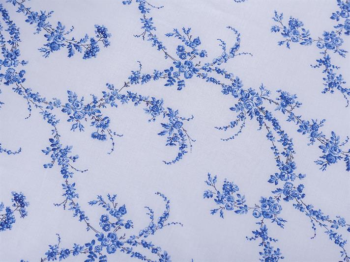 Azurin Cu Bumbac Single Cearșaf 160x240 cm Albastru