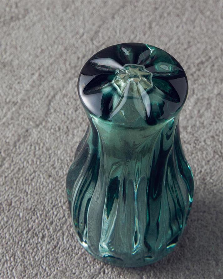 Sticlă Solniță Sare - Piper 4x4x8 cm Verde