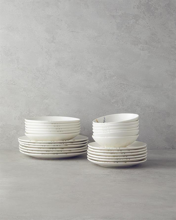 Balmy Porțelan Set De Farfurii 24 piese 6 persoane Albastru - Galben