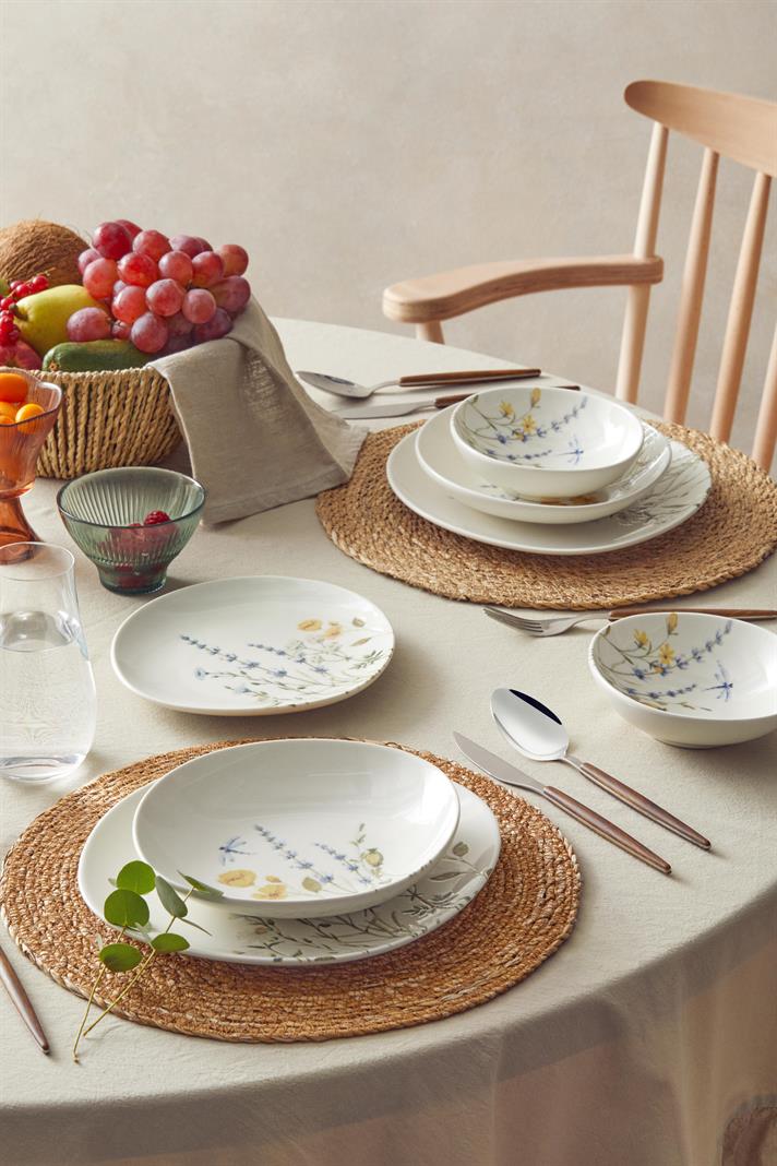 Balmy Porțelan Set De Farfurii 24 piese 6 persoane Albastru - Galben