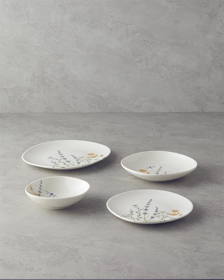 Balmy Porțelan Set De Farfurii 24 piese 6 persoane Albastru - Galben