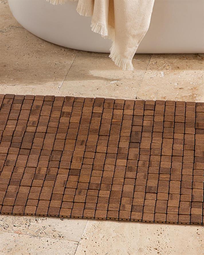 Bamboo Covoraș De Duș, Bambus, 50*70 Cm, Albastru-Beige