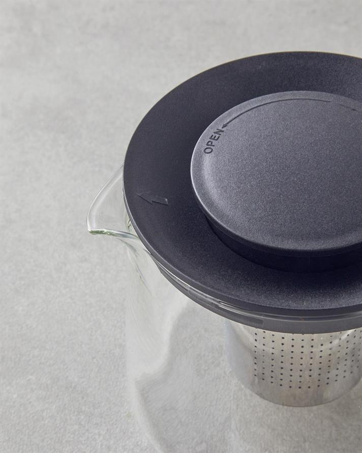 bandă Sticlă Rotund filtrat Oală 600 Ml Transparent