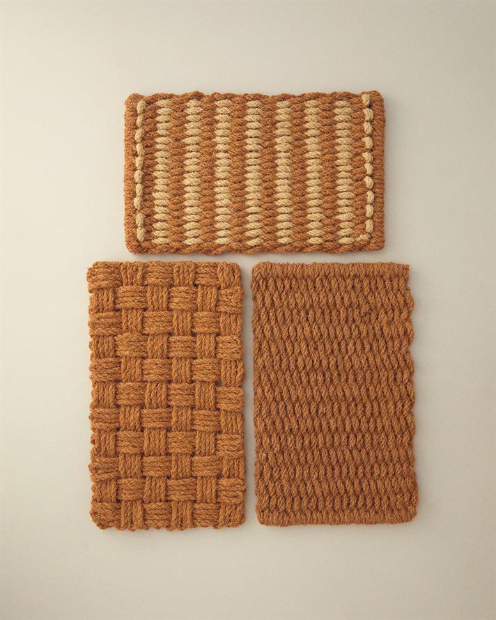 bandă Tricotat Covor Pentru İntrare 45x75 cm Natural