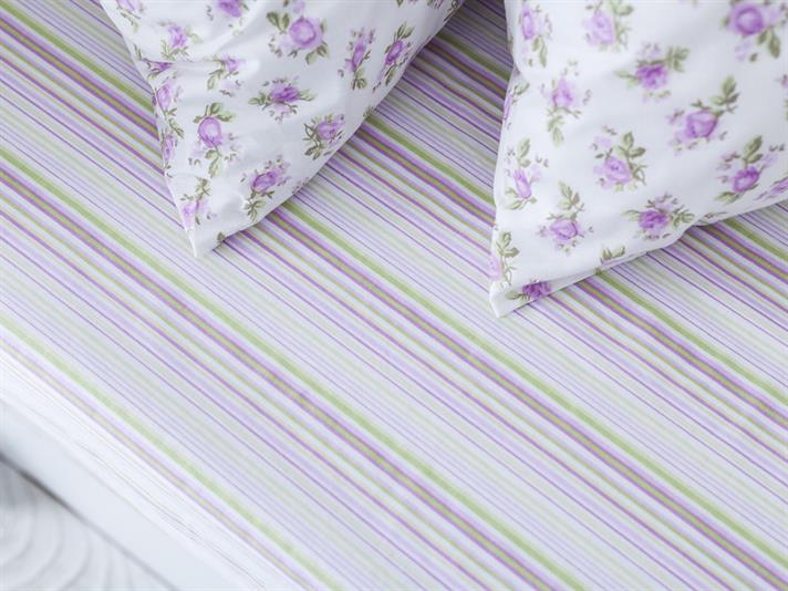 Banda de bomboane Cu Bumbac Double Cearșaf 240x260 cm Lila