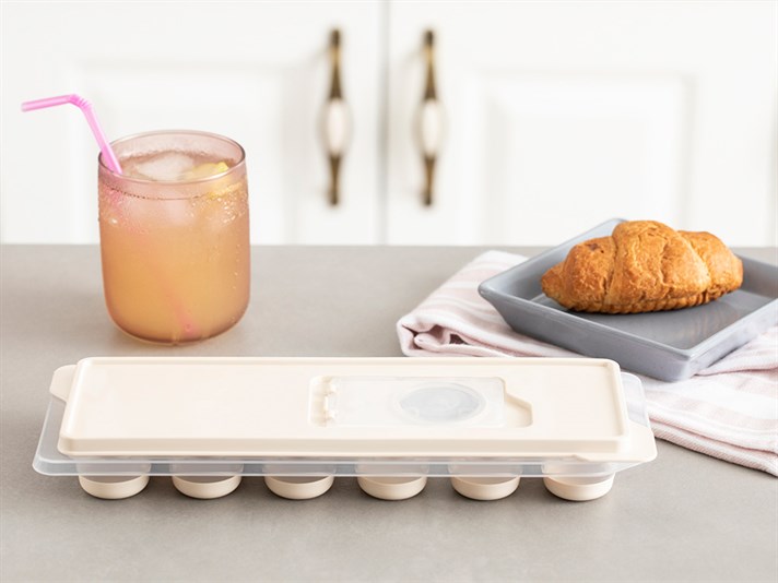 Basic Plastic Capped Ice Mould 26x9 cm Beige