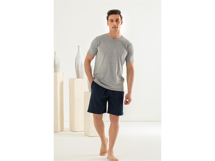 Basic Comfort Set De Pijamale Pentru Bărbați, Bumbac, M, Natural - Burgundia