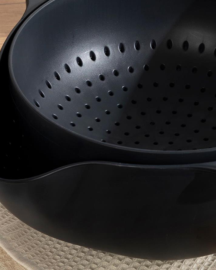 Basic Plastic 2 Pieces Strainer 28,5x28x13 cm Anthracite