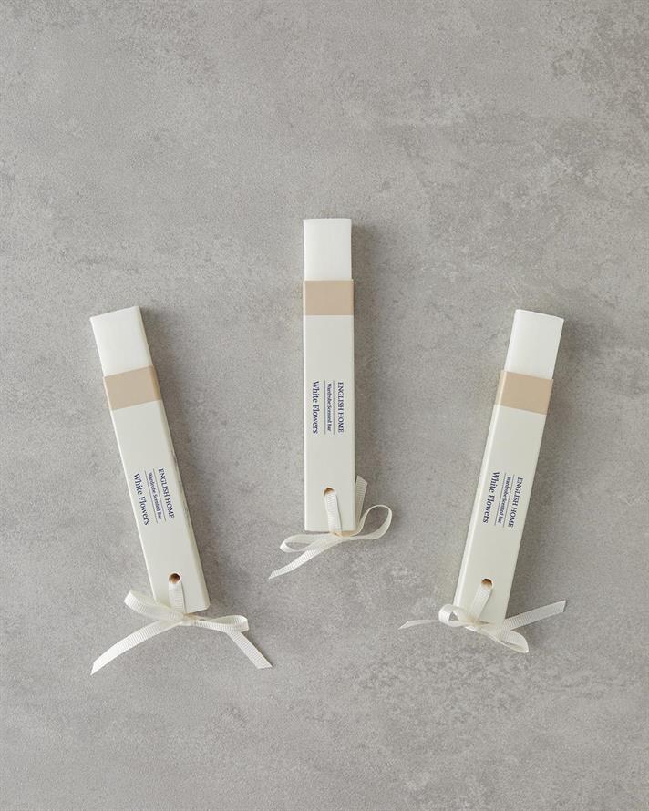 Baton parfumat pentru dulap sau sertar, White flowers, 3 buc x70 g, alb