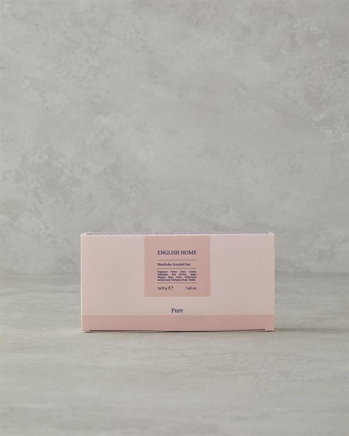 Baton parfumat pentru dulap sau sertar, Pure, 3 buc x70 g, alb