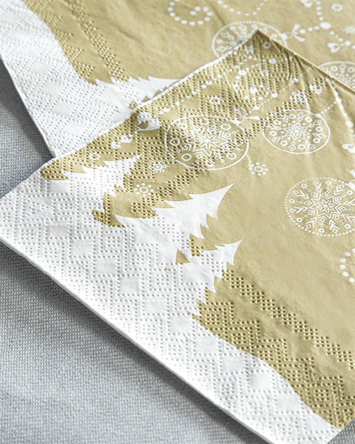 Be Merry Hârtie 20 Set Șervețele Dın Hârtıe 25X25 Cm Burgundia-Gri