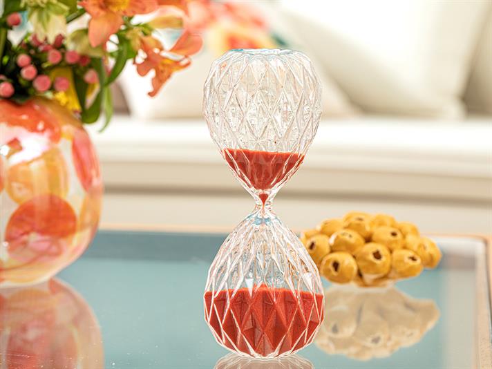 Becca 30 dk Hourglass 8x8x20 cm Orange,