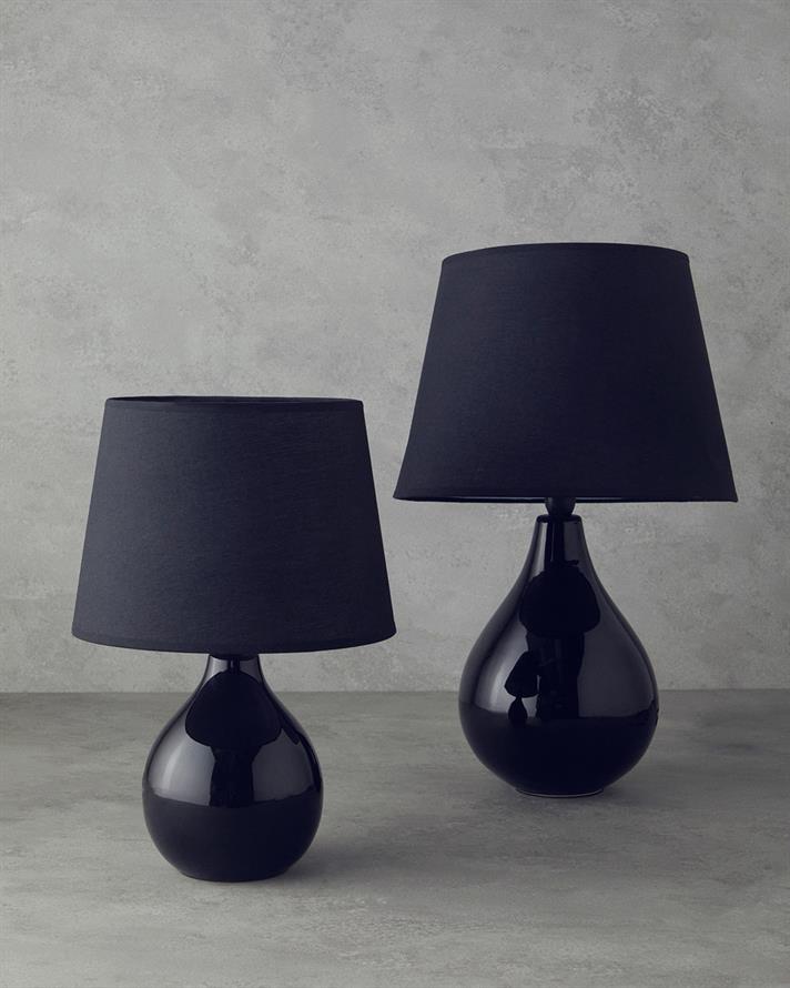 Becca Ceramică Abajur 33 cm Negru