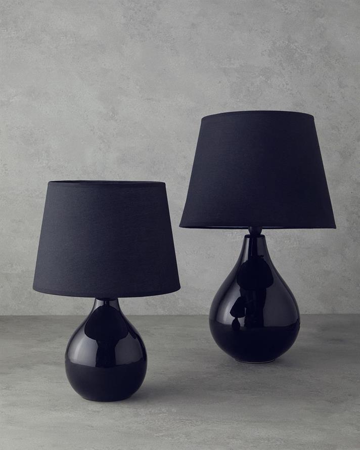 Becca Ceramică Abajur 41 cm Negru