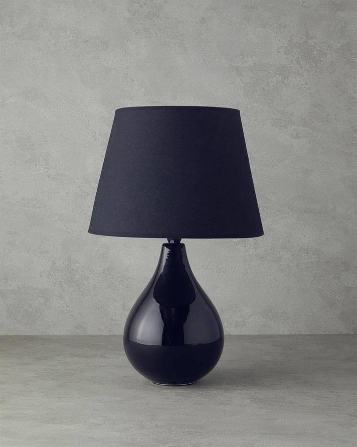 Becca Ceramică Abajur 41 cm Negru