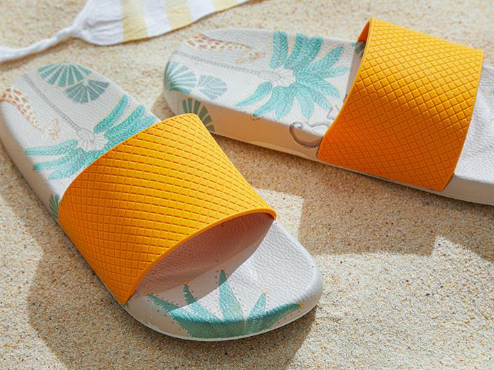 Papuci de plaja, dama, Belinda, PVC, masura 40, galben