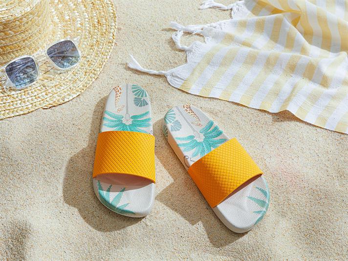 Papuci de plaja, dama, Belinda, PVC, masura 40, galben