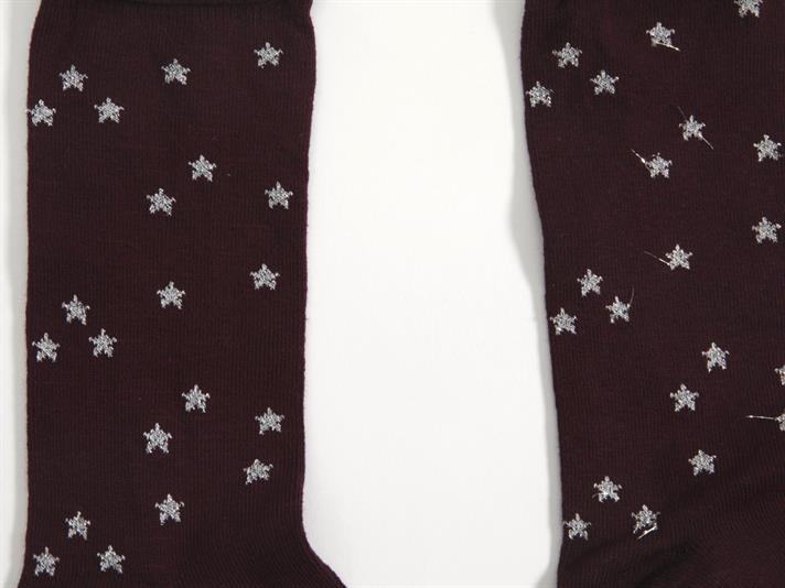 Bella Cotton Womens Short Cut Long-Calf Socks 35-39 Maroon