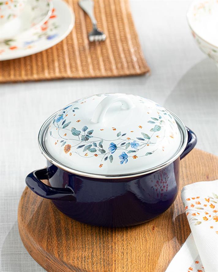 Belleza Enamel Pan 16 cm Colbalt Blue
