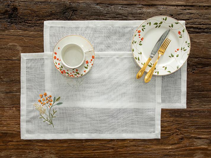 Belleza Polyestere 2 Set Place Mat 30x50 cm White
