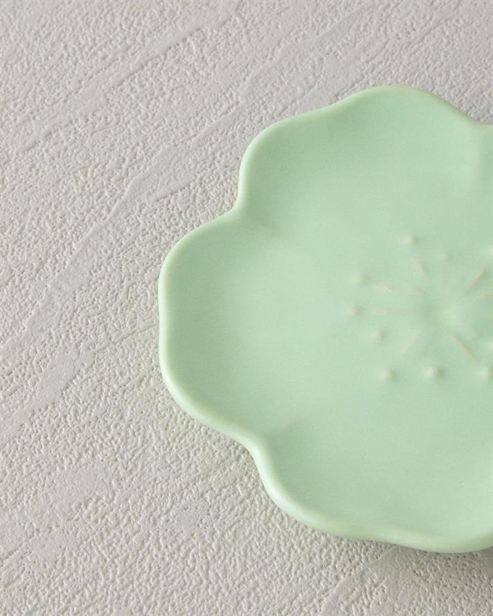 Bol mic servire gustari, Bellflower, ceramica, 9 cm, verde deschis