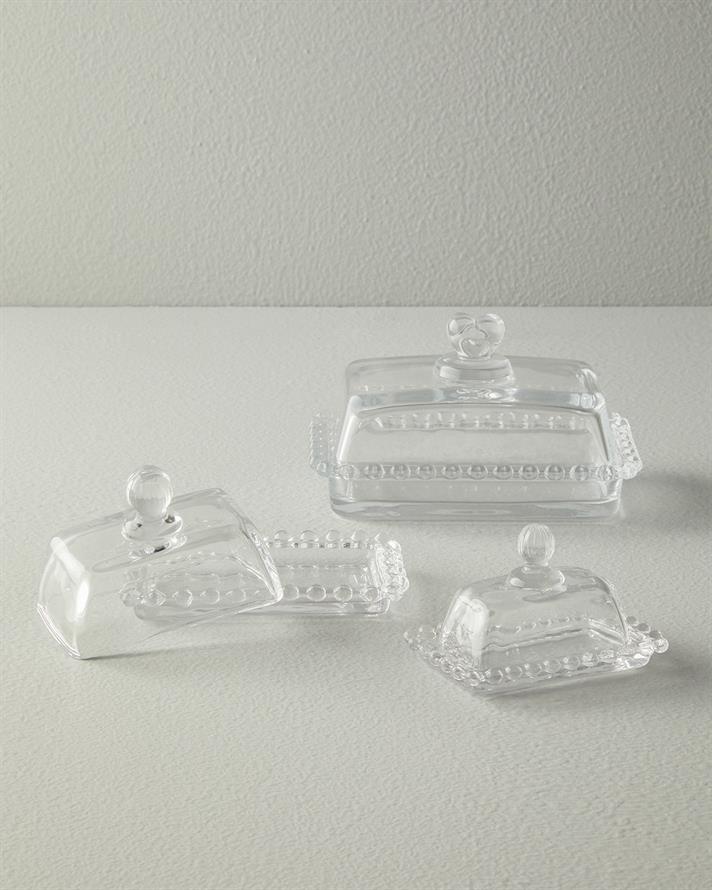 Bera Sticlă Recipient Unt 14x9x9.5 cm Transparent