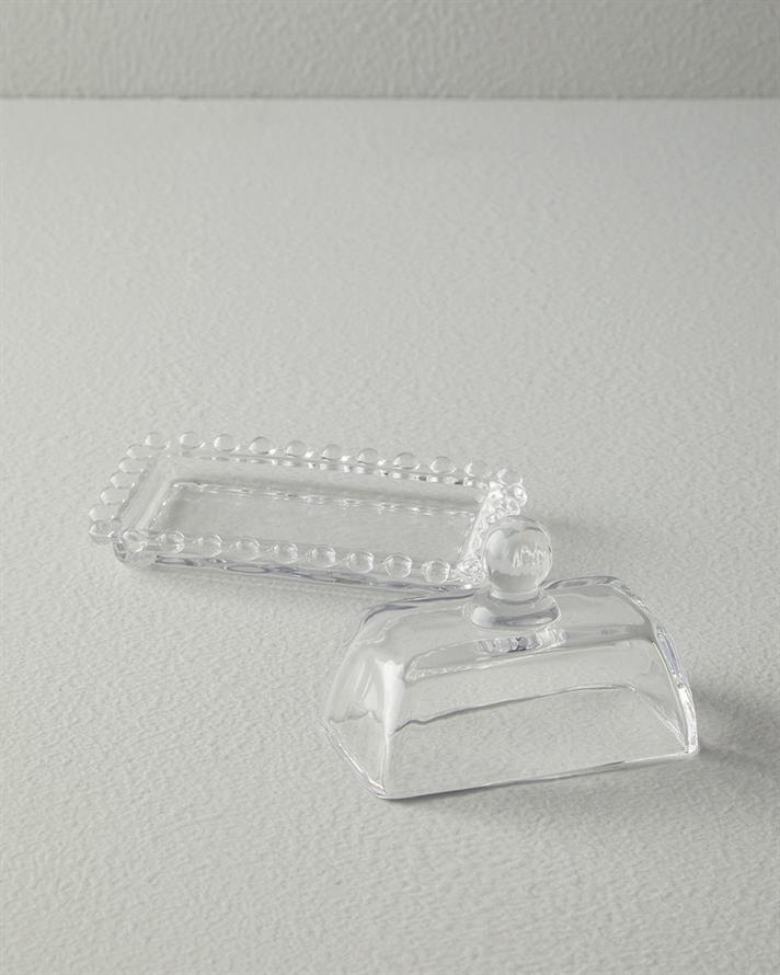 Bera Sticlă Recipient Unt 14x9x9.5 cm Transparent