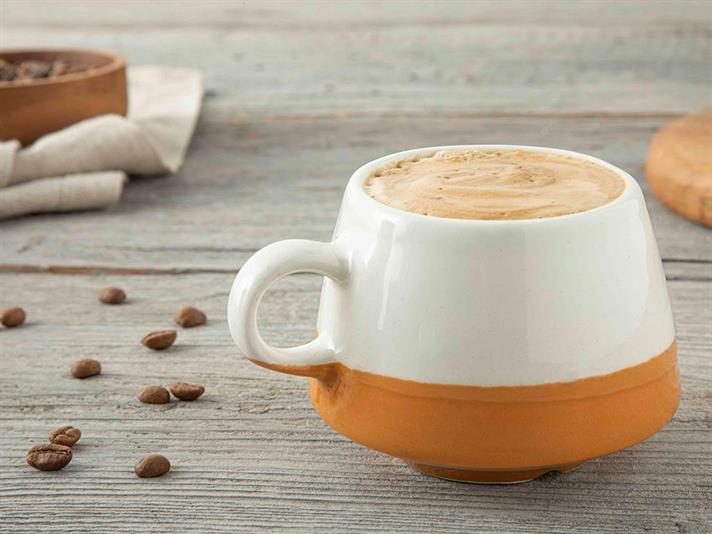 Ceramic Mug 175 ml White - Orange
