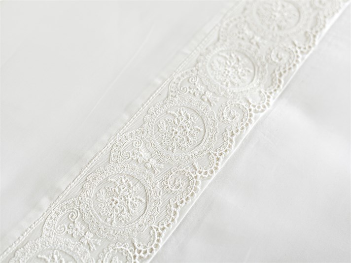 Berta Bumbac Satinat Wedding Set Lenjerie De Pat . Ecru