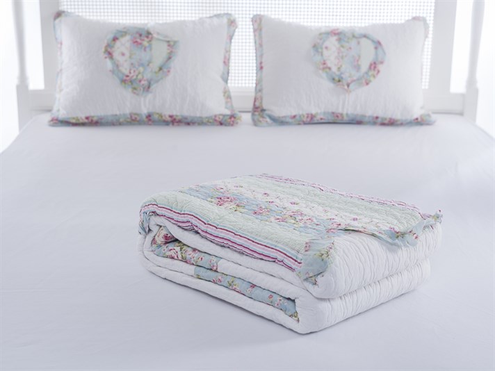 Bertina  Patchwork For One Person  SET CUVERTURĂ DE PA 160x240 cm Albastru.