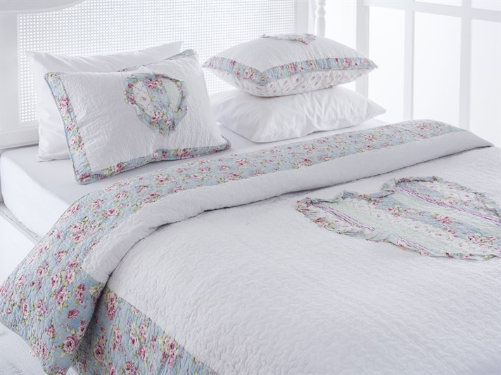 Bertina  Patchwork For One Person  SET CUVERTURĂ DE PA 160x240 cm Albastru.