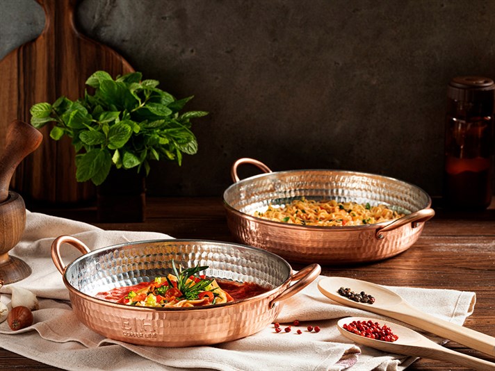 Best Copper Copper wrought Shallow Frying Pan 22 cm Matte