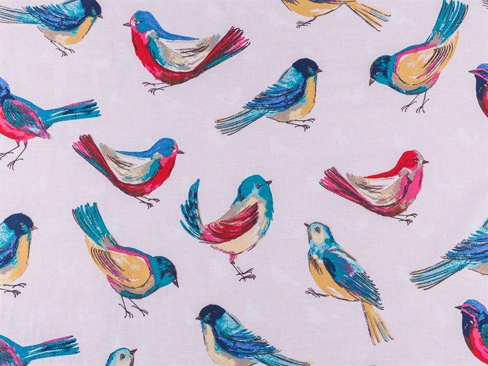Birdane Cu Bumbac Cu 2 Piese Față De Pernă 50x70 cm Turcoaz
