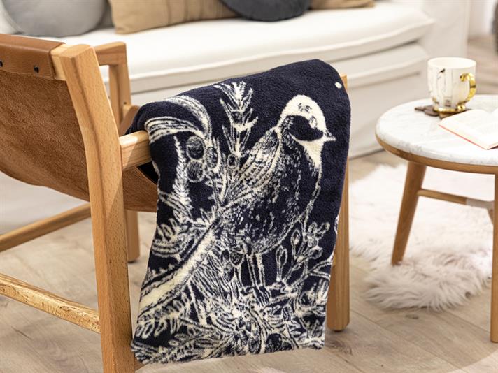 Birdnest Krm Acrilic Pătură Televizor 130x170 cm Bleumarin