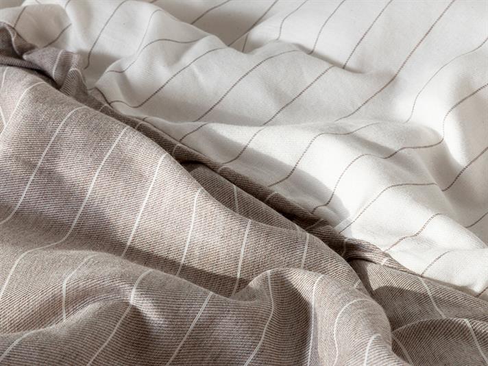 blând Pinstripe Twill For One Person  SET LENJERIE DE PAT 160x220 cm Brown