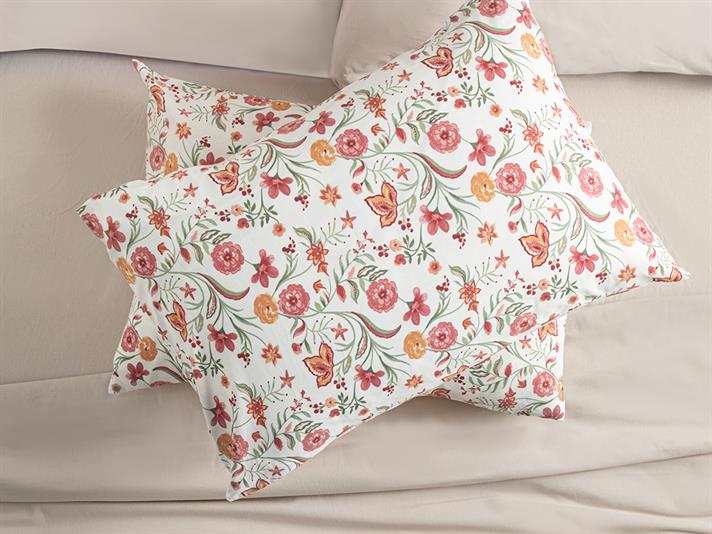 Blissful Garden Cottony 2 Set Pillowcase 50x70 cm Pink