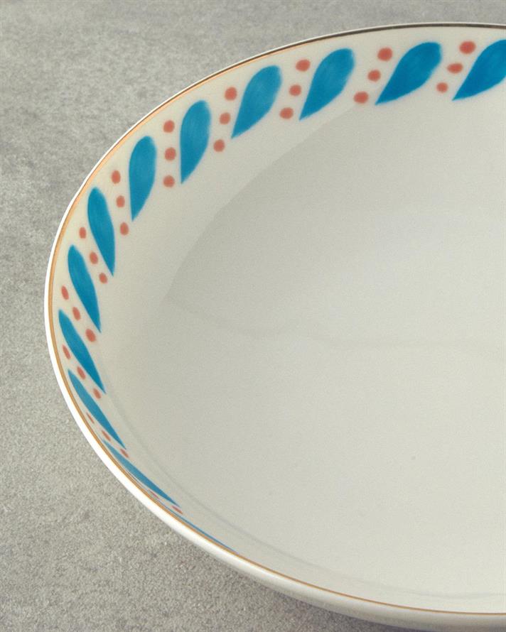 Blue Carny Porțelan Bone Farfurie Adâncă 20 cm Albastru