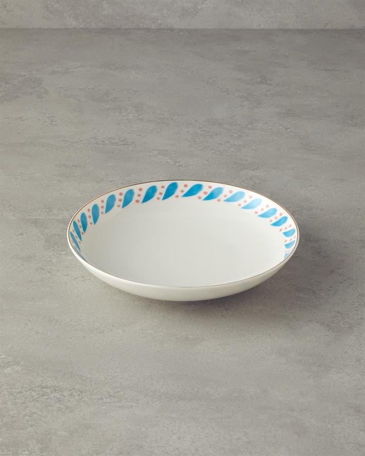 Blue Carny Porțelan Bone Farfurie Adâncă 20 cm Albastru
