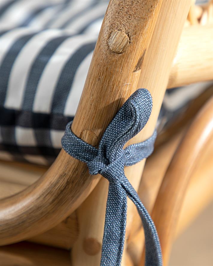 Blue Lines Polyestere Kitchen Cushion 45x45 cm Dark Blue