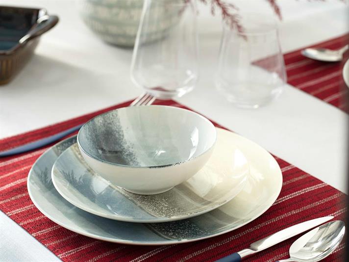 Blue Passion bone porcelain Bowl 14 cm Blue-Beige