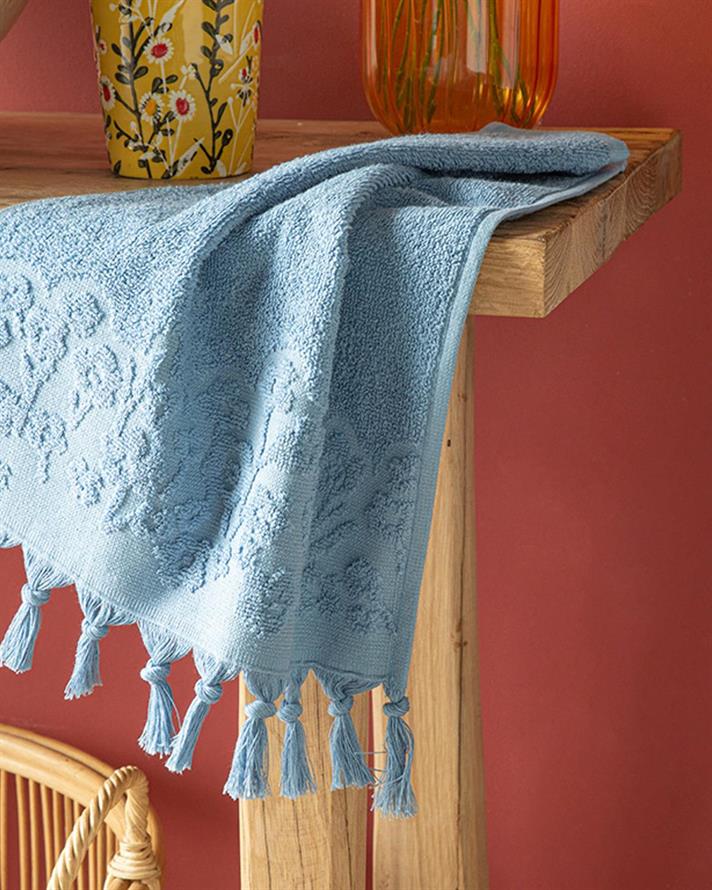 Blume Cottony With Jacquard Hand Towel 30x40 cm Blue