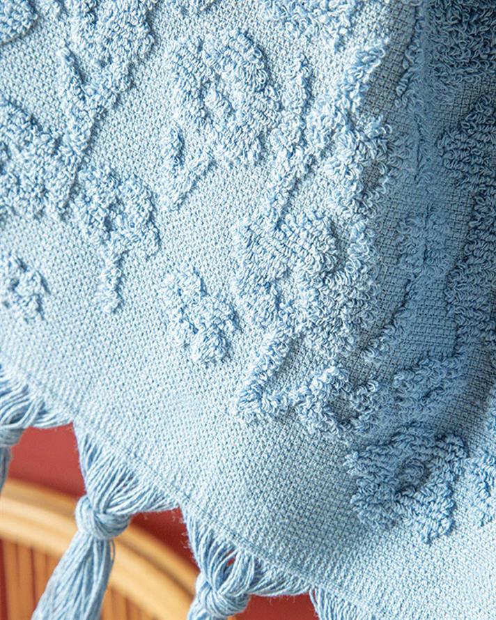 Blume Cottony With Jacquard Hand Towel 30x40 cm Blue