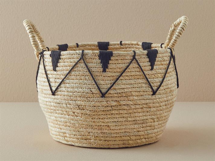 Cos depozitare, Boheme, rachita, 32x24 cm, crem