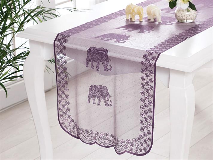 Bohemian Knitting Single Runner 45x150 cm Purple