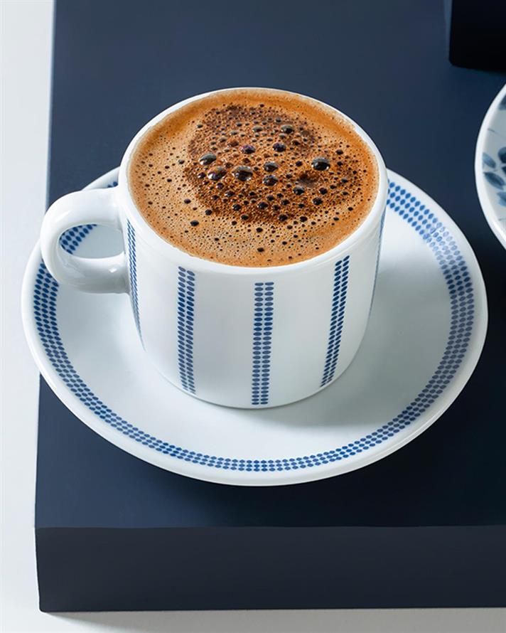 Bohemian Leaf Set De Cești De Cafea 4 Bucăți Pentru 2 Persoane, Porțelan, 80 Ml, Natural - Burgundia