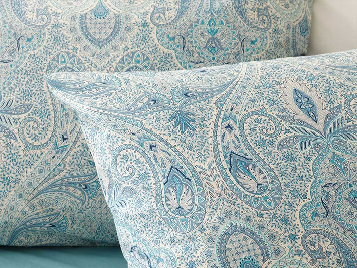 Boho Chic Cottony Set 2  FAȚĂ DE PERNĂ 50x70 cm Albastru.