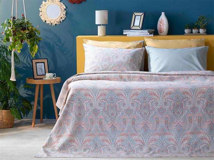 Boho Chic Imprimat Single Set Pătură De Vară 150x220 cm Bej